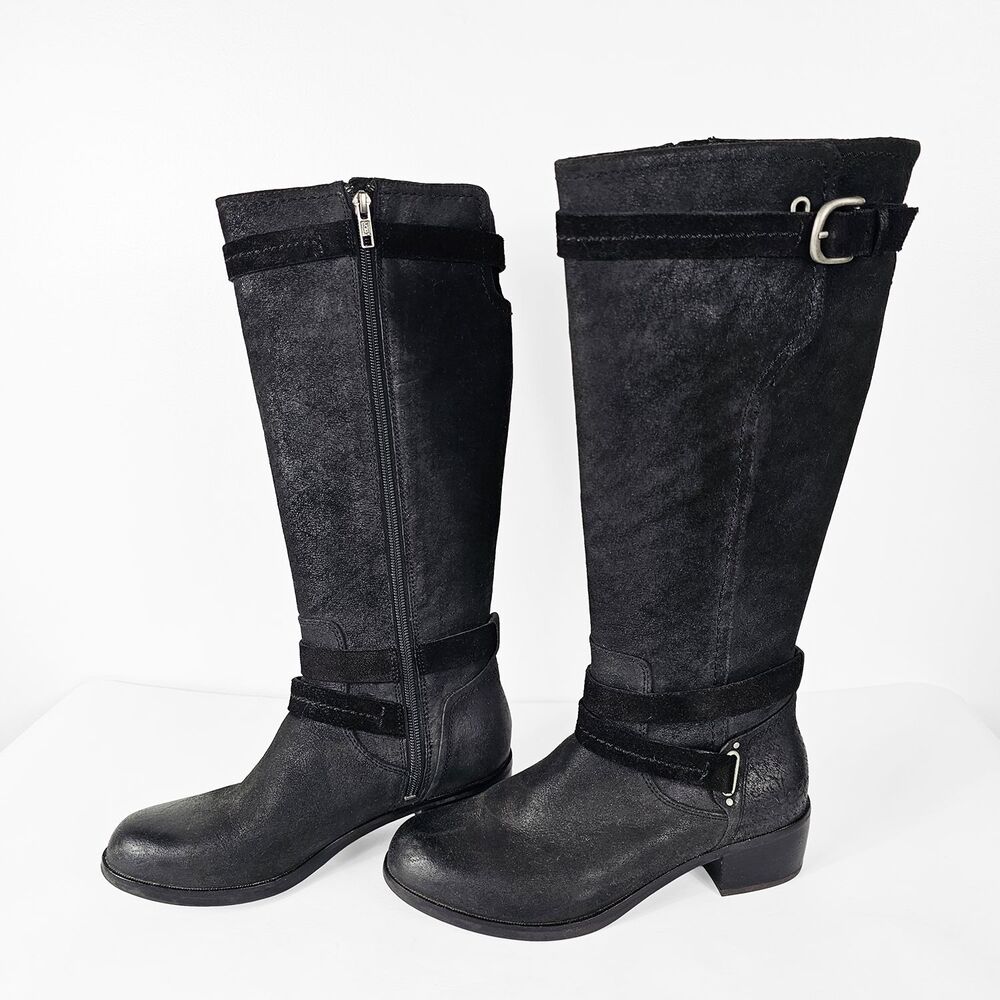 UGG Australia Darcie Riding Boots Womens size 7.5 Leather Suede